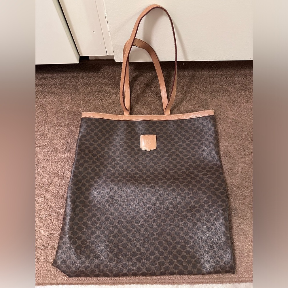 Celine Brown and Tan Tote Bag